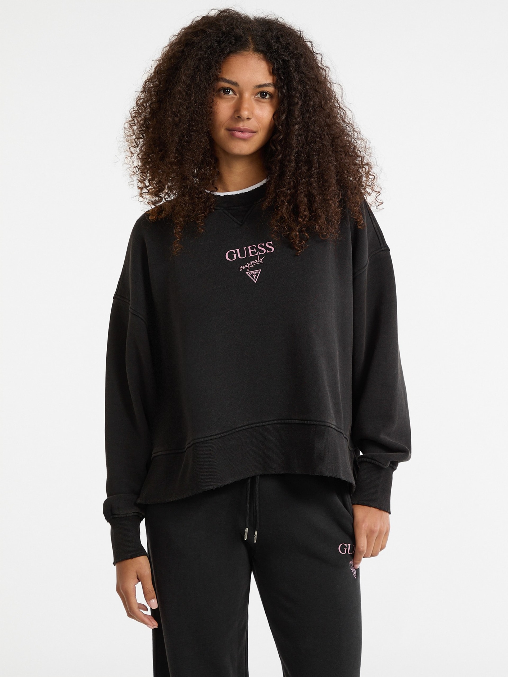 Suéter GUESS Originals Eco Distressed Baker Crewneck