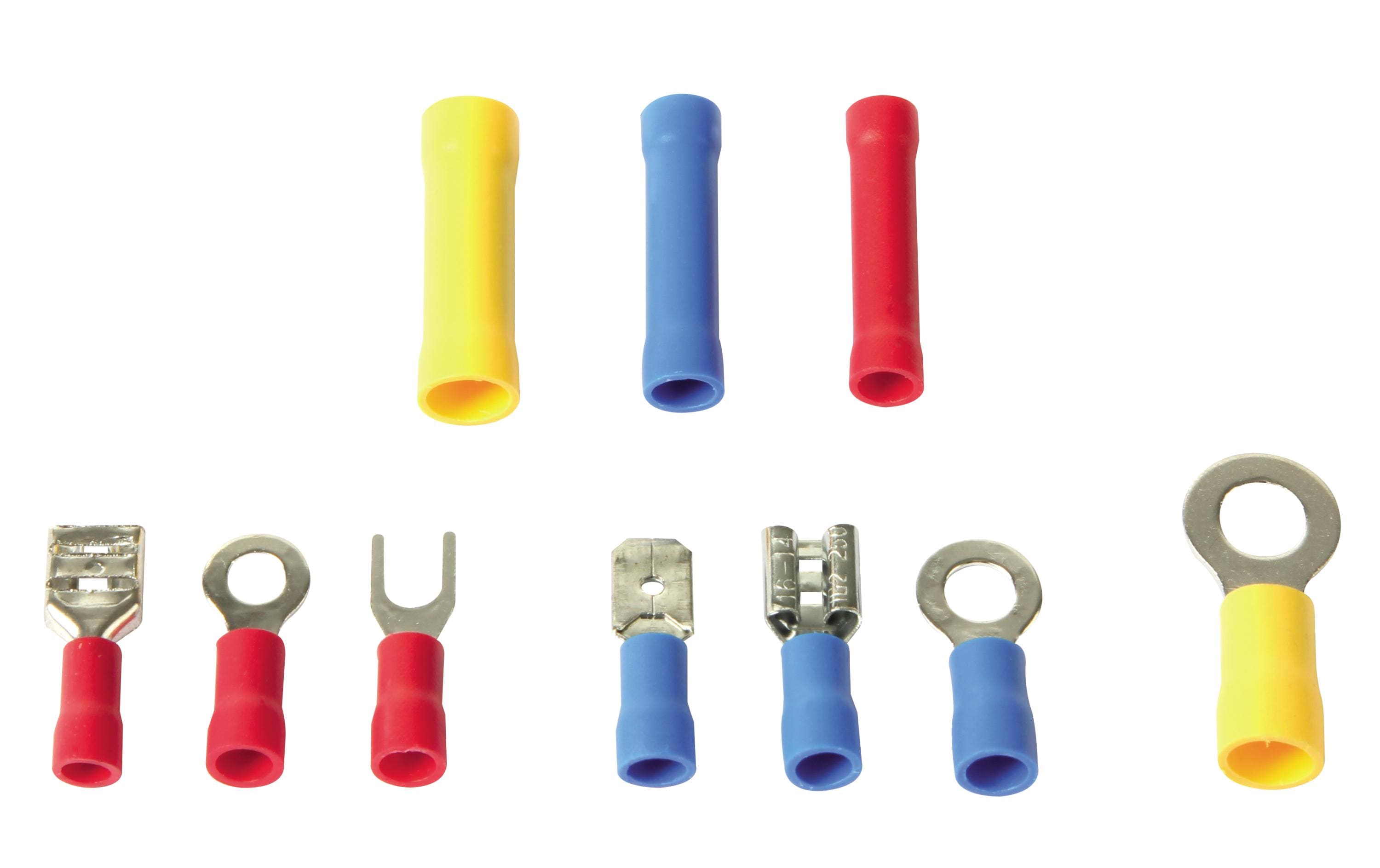 Quetschverbinder-Sortiment HAS05 Rot/Blau/Gelb, 1 StückQuetschverbinder-Set, 150-teilig