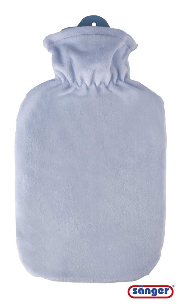 SAENGER Wärmflasche Flauschbezug 2l blau pastell 1 Stk