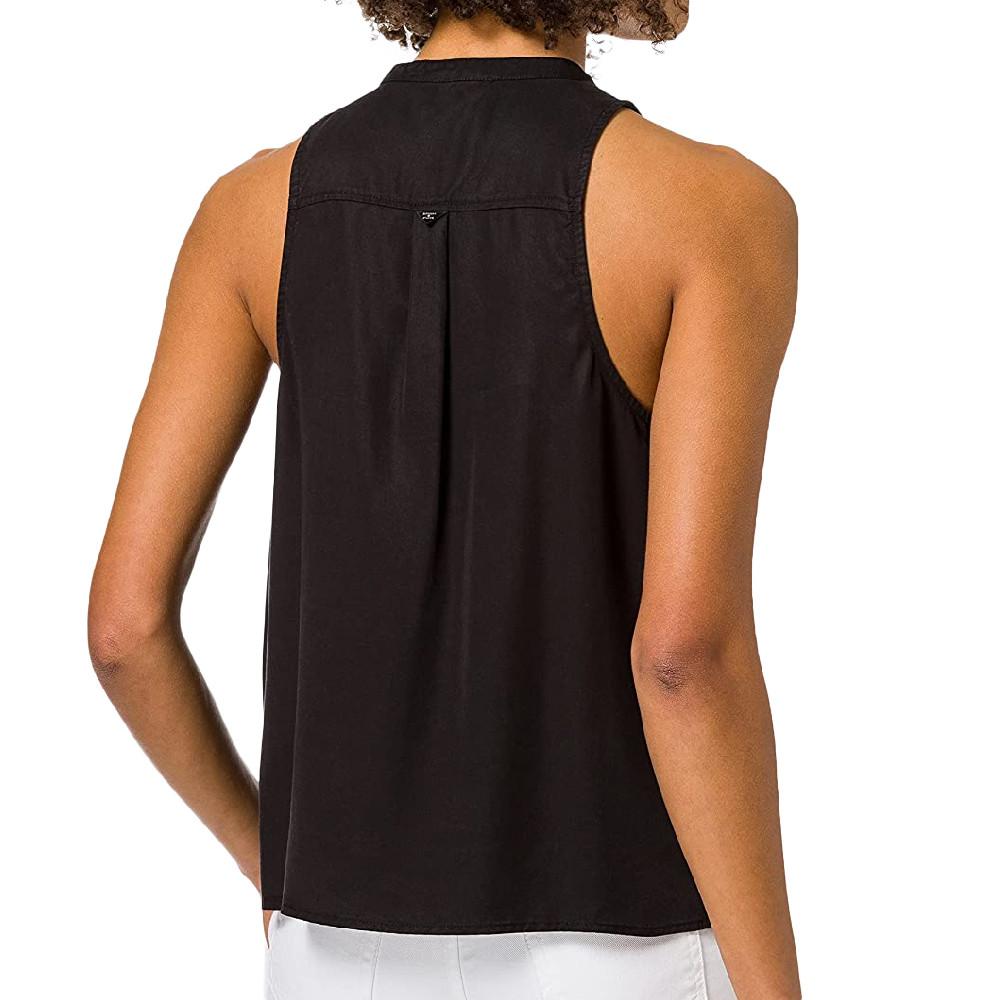Superdry Blouse sans manches Noir Femme Superdry Tencel