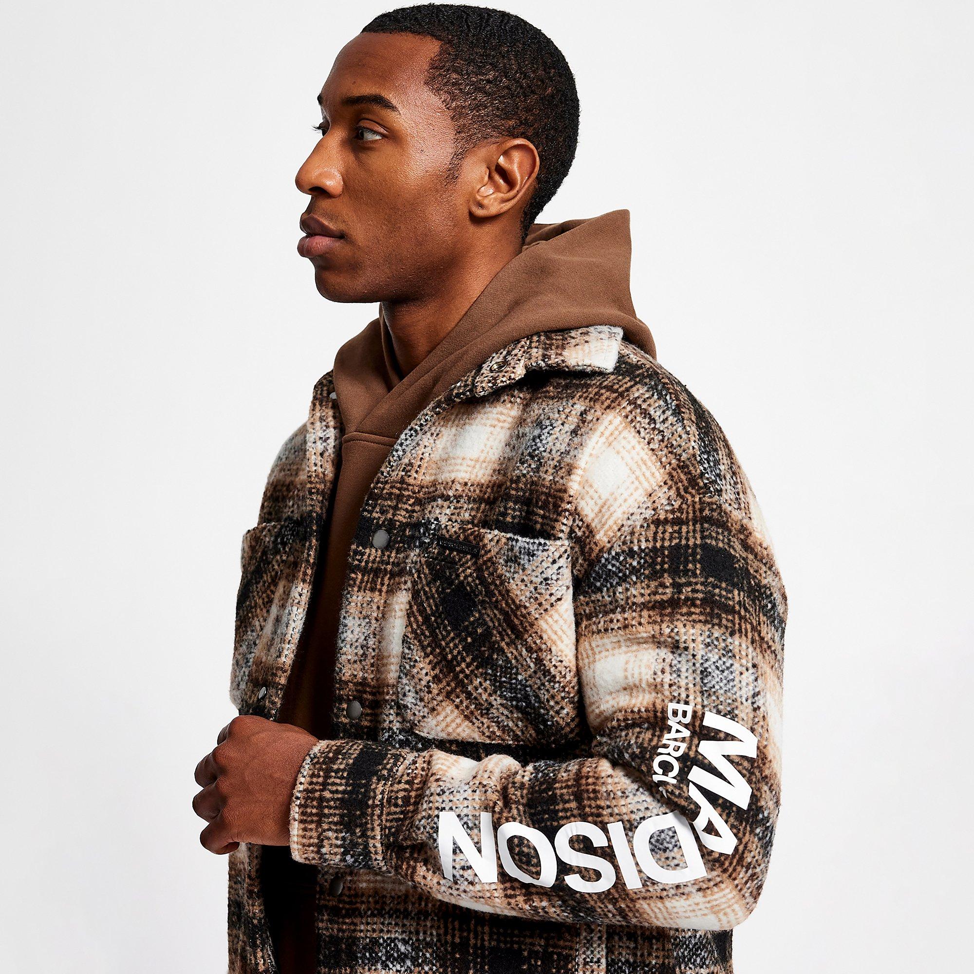 Madison Barclay Chrysl Boxy Check Shacket