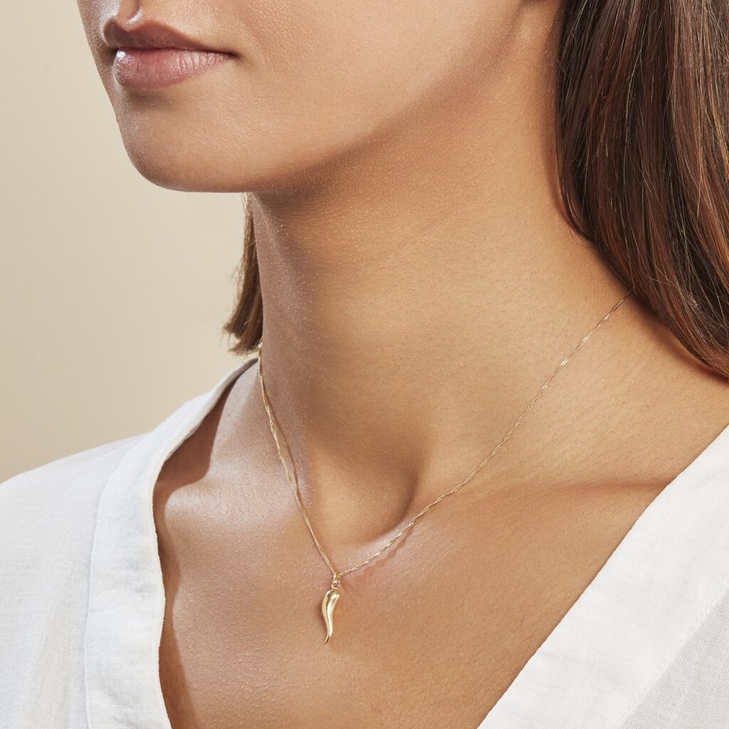 Pendentif Felicette Corne Abondance Or Jaune