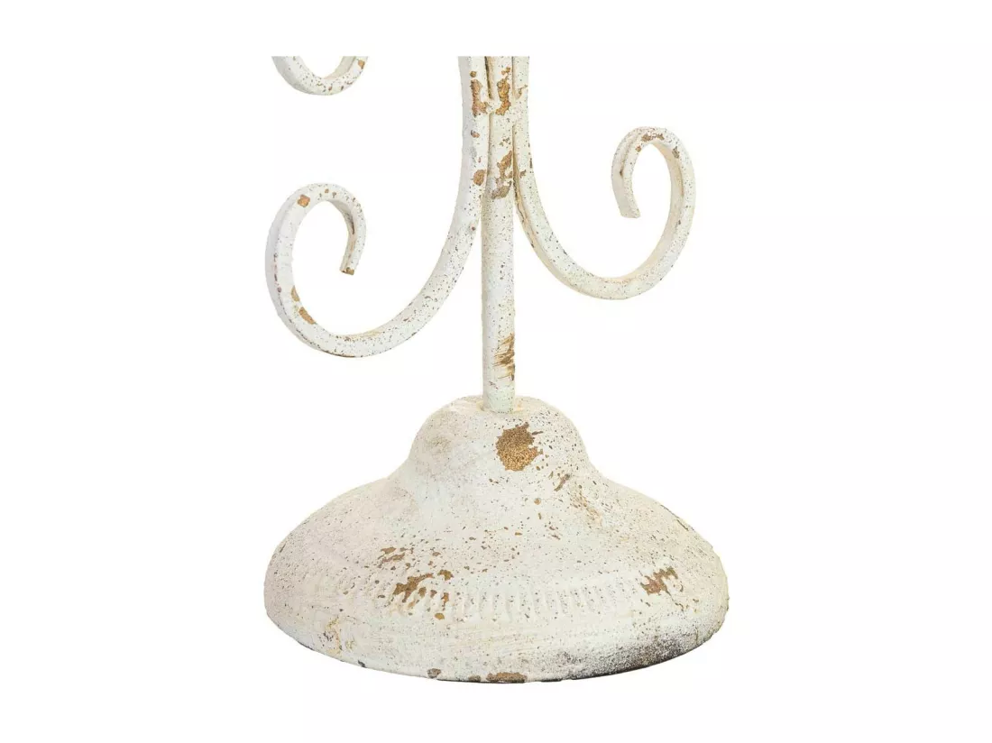 Candélabre en métal pour 5 bougies, finition vieillie, 42x16x49,5h cm