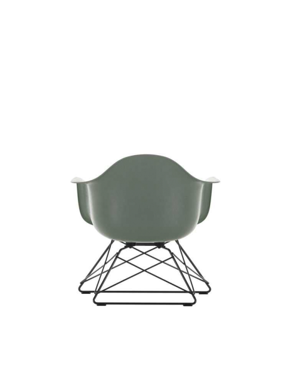 Vitra Eames LAR Fiberglass loungestoel zwart, elephant hide grey
