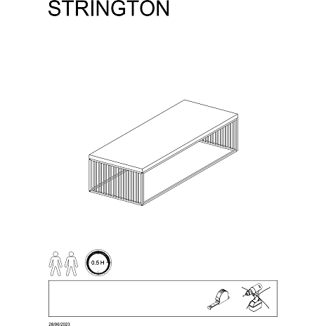Strington sofabord - egetræslook