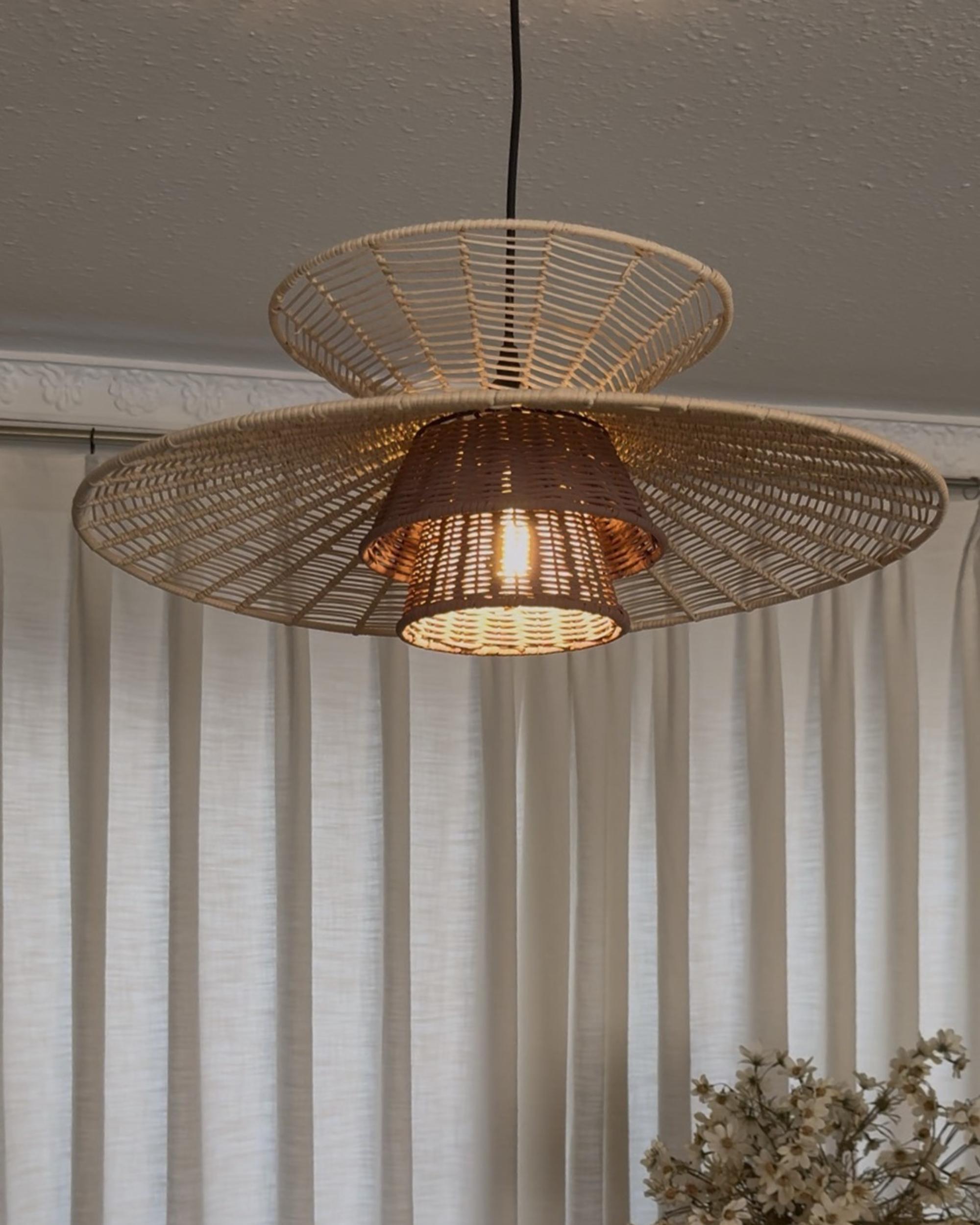 Hanglamp KABOMPO Rotan Bruin