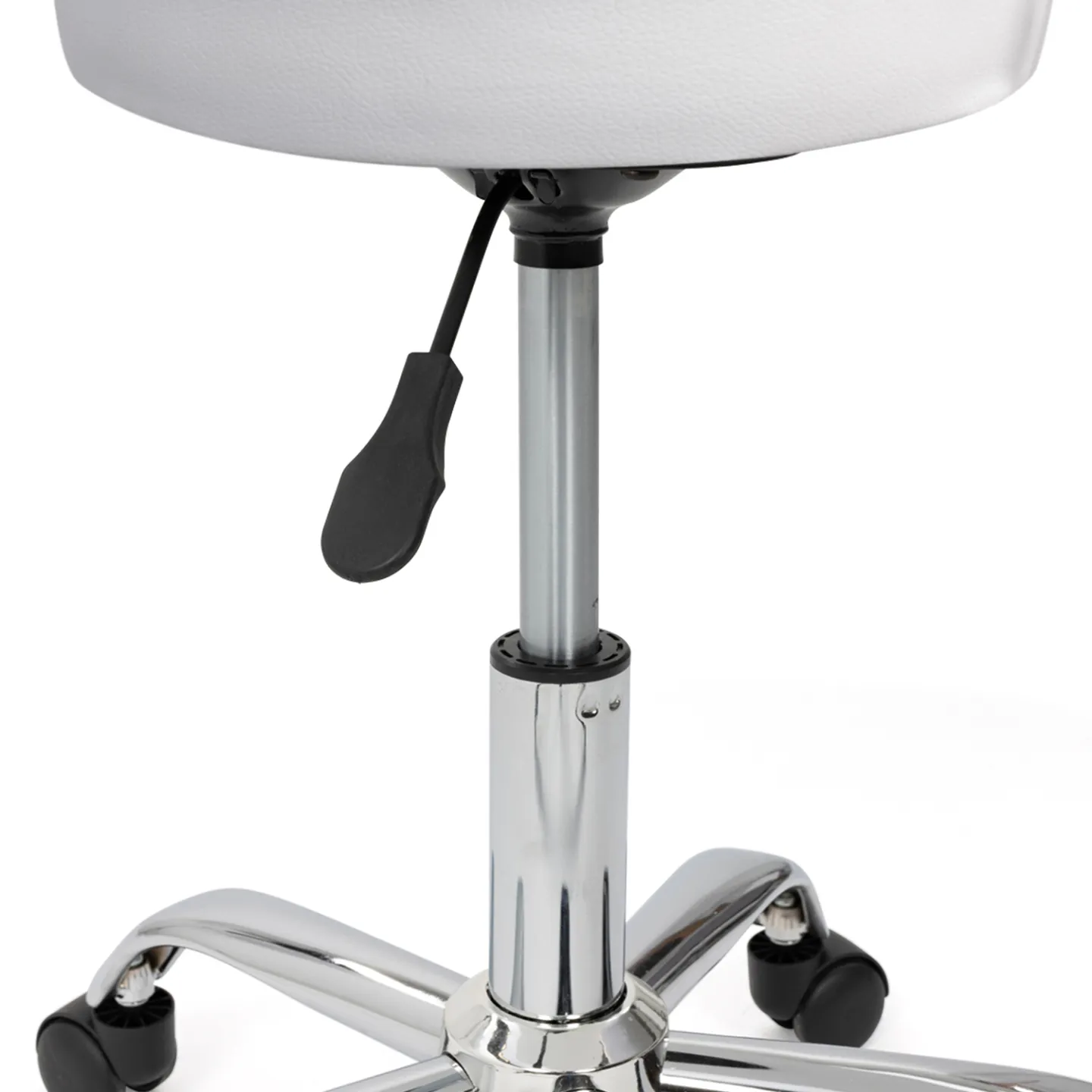 Chaise de bureau à roulettes CYRILLE avec dossier blanc