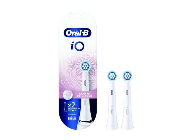 Oral-B iO Series Gentle Care Tannbørstehoveder - Hvit - 2-pakning