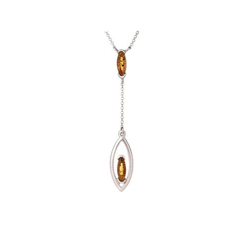 Collier ambre argent