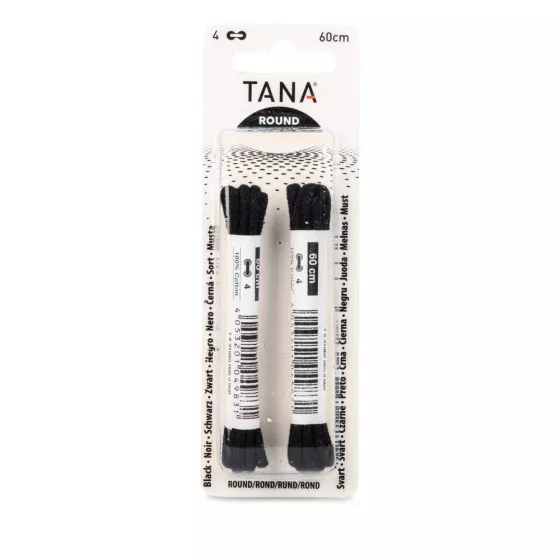 Lacets ronds 60 cm noirs TANA