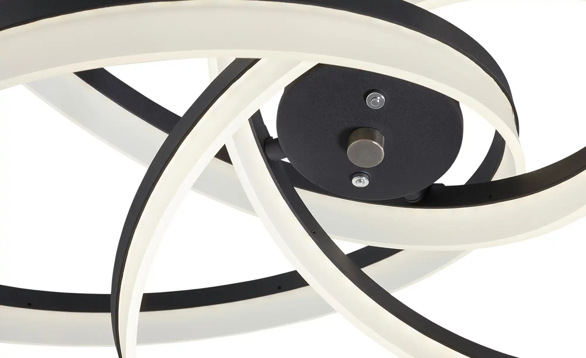 Fischer-Honsel LED-Pendelleuchte, Leuchtelemente verdreht sandschwarz