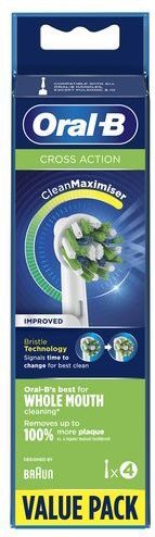 Oral-B CrossAction - Opzetborstels - 4 Stuks