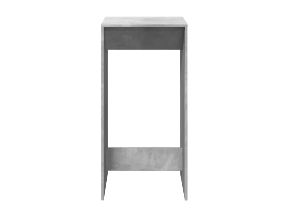 Table de bar gris béton 51x50x103,5 cm bois d'ingénierie