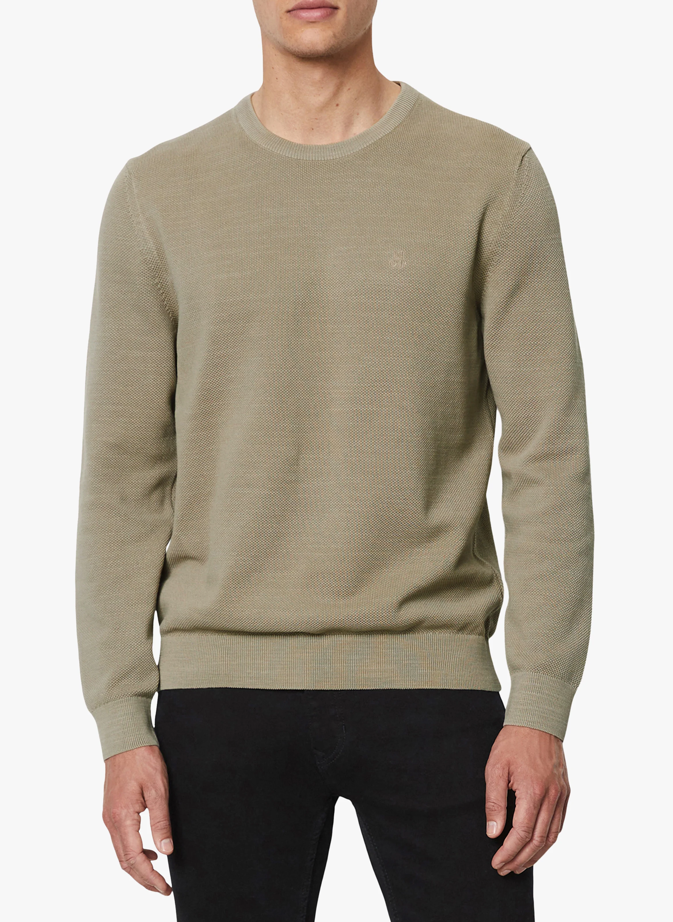 Pull col rond en coton biologique | Beige