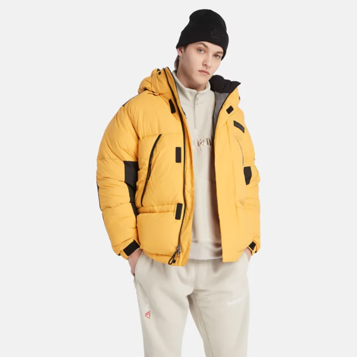 Casaco puffer masculino amarelo