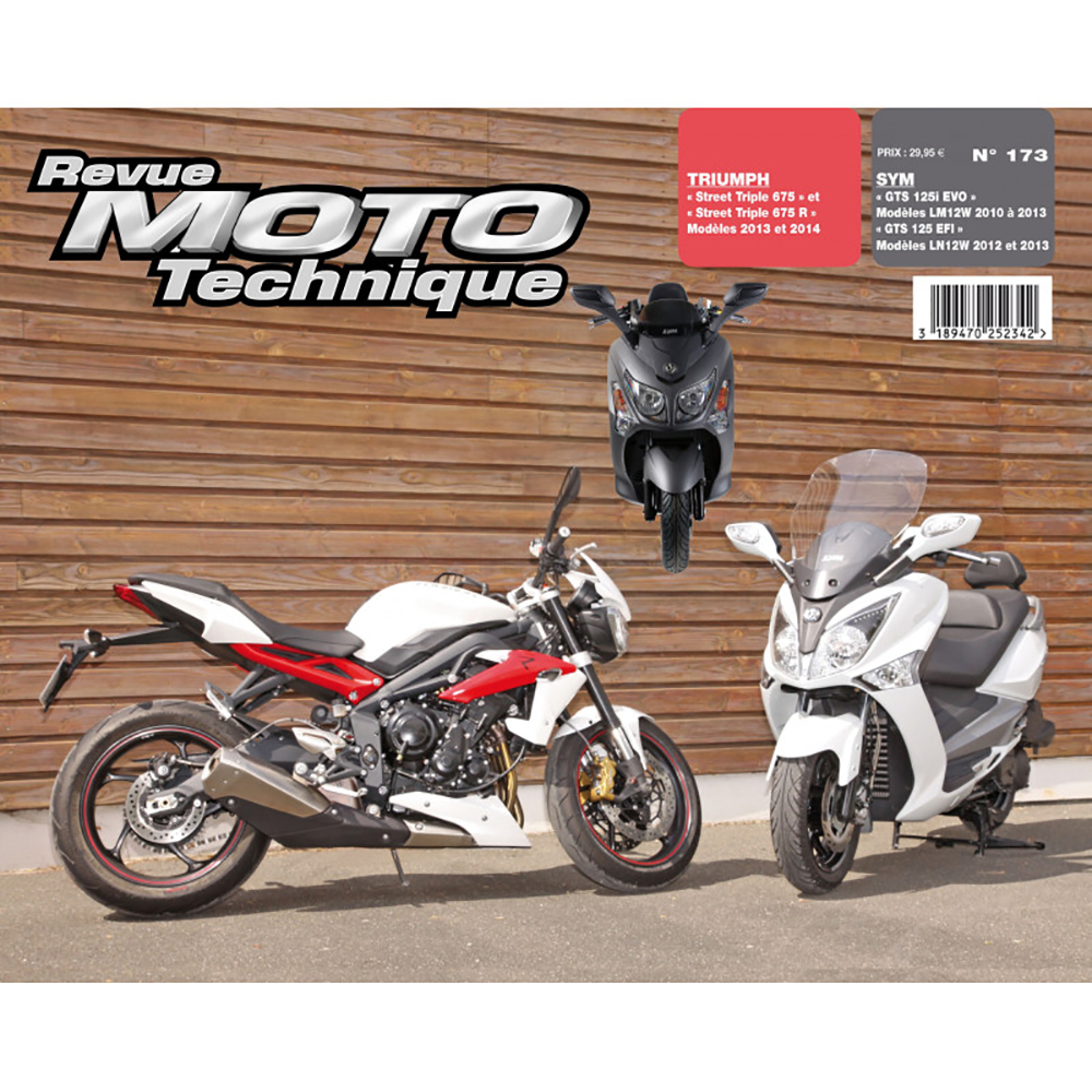 Etai - RMT 173 TRIUMPH STREET TRIPLE (2013 à 2014) et SYM GTS 125 (2010 à 2013)