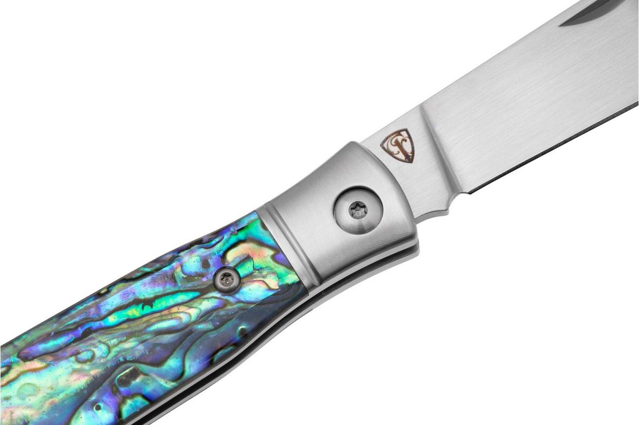 QSP Knife Jumping Jack QS167-A Satin 14C28N, Abalone, zakmes