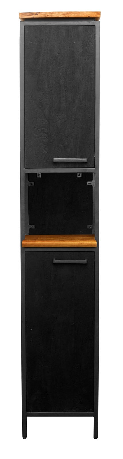 Hochschrank NATURE CALLS 34,5 x 190 cm Schwarz/ Akazie Natur