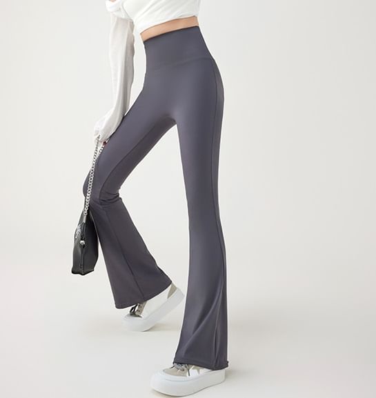 evanesce - High Rise Plain Sheath Bell Bottom Yogabroek