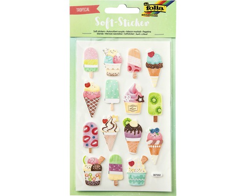 Tropische zachte stickers, set van 28 stuks.