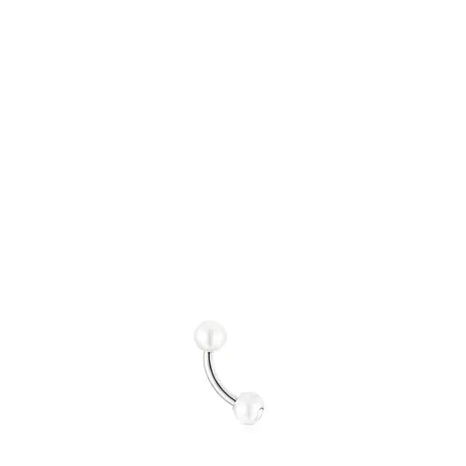 Piercing de orelha TOUS Pearl em aço e pérolas