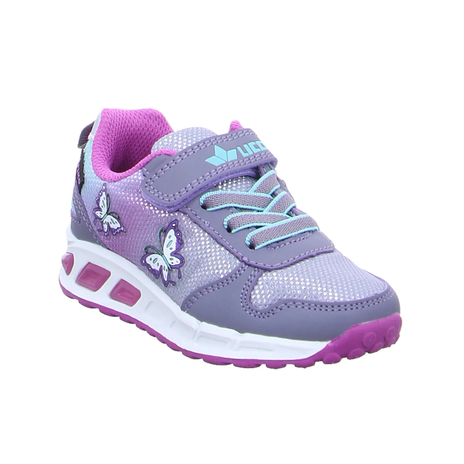 LICO Kleinkinder-Halbschuh Klett Violette Recycelte Materialien  Blinki