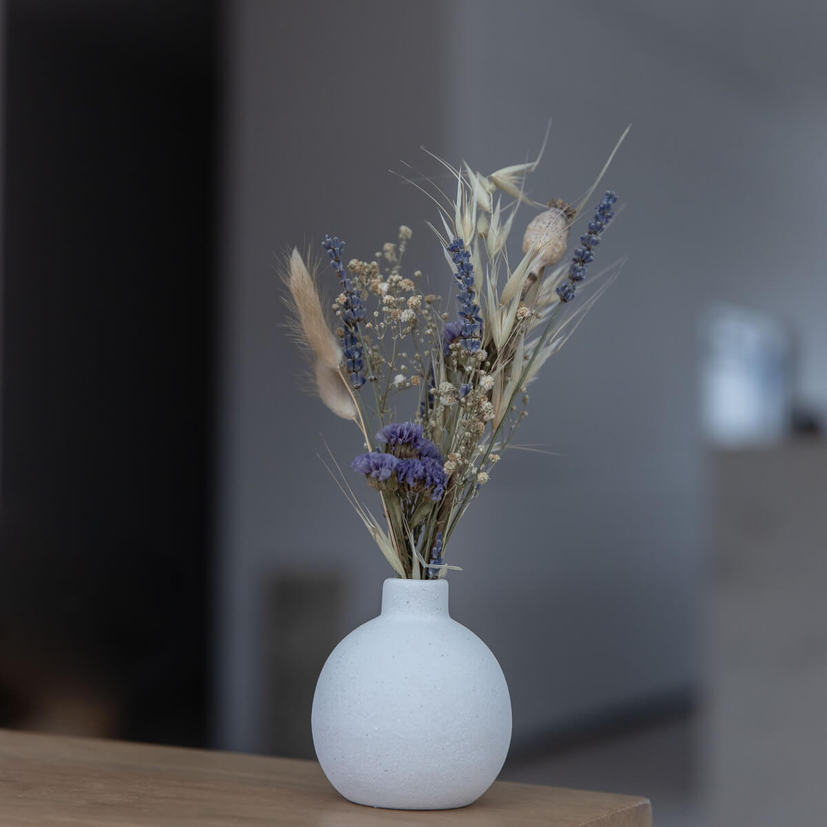 Gedroogde bloemenboeket mini wilde bloemen blauw - 4 stuks