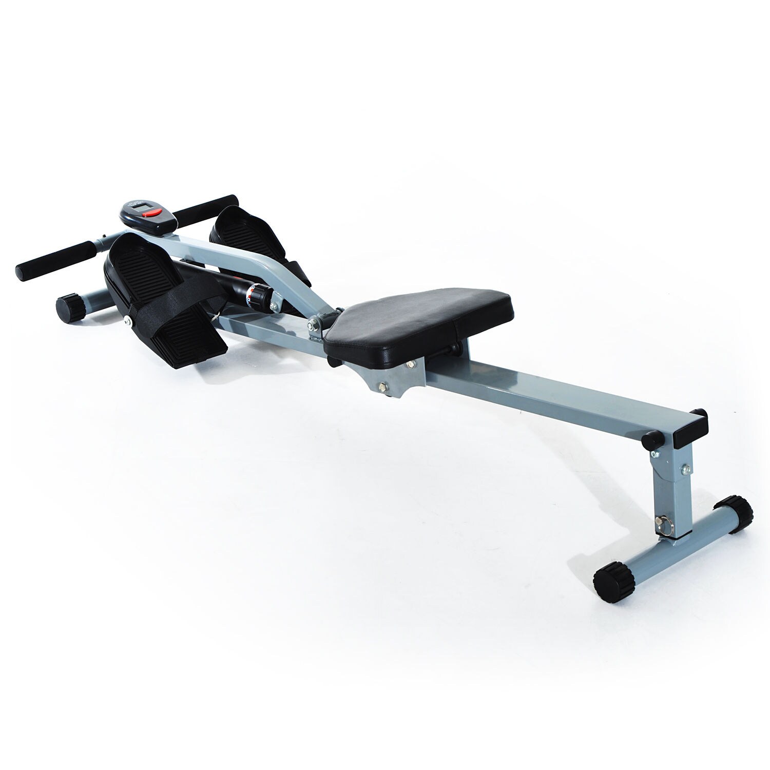 HOMCOM Ruderzugmaschine mit LCD Display grau, schwarz 130 x 67,5 x 67 cm (LxBxH)