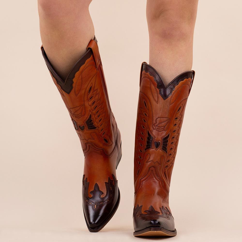 Sendra hoge cowboyboots 17806 salvaje miele