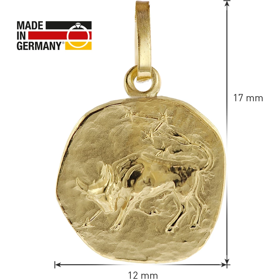 trendor Sternzeichen für Kinder Stier Gold 333 Anhänger + Halskette gold