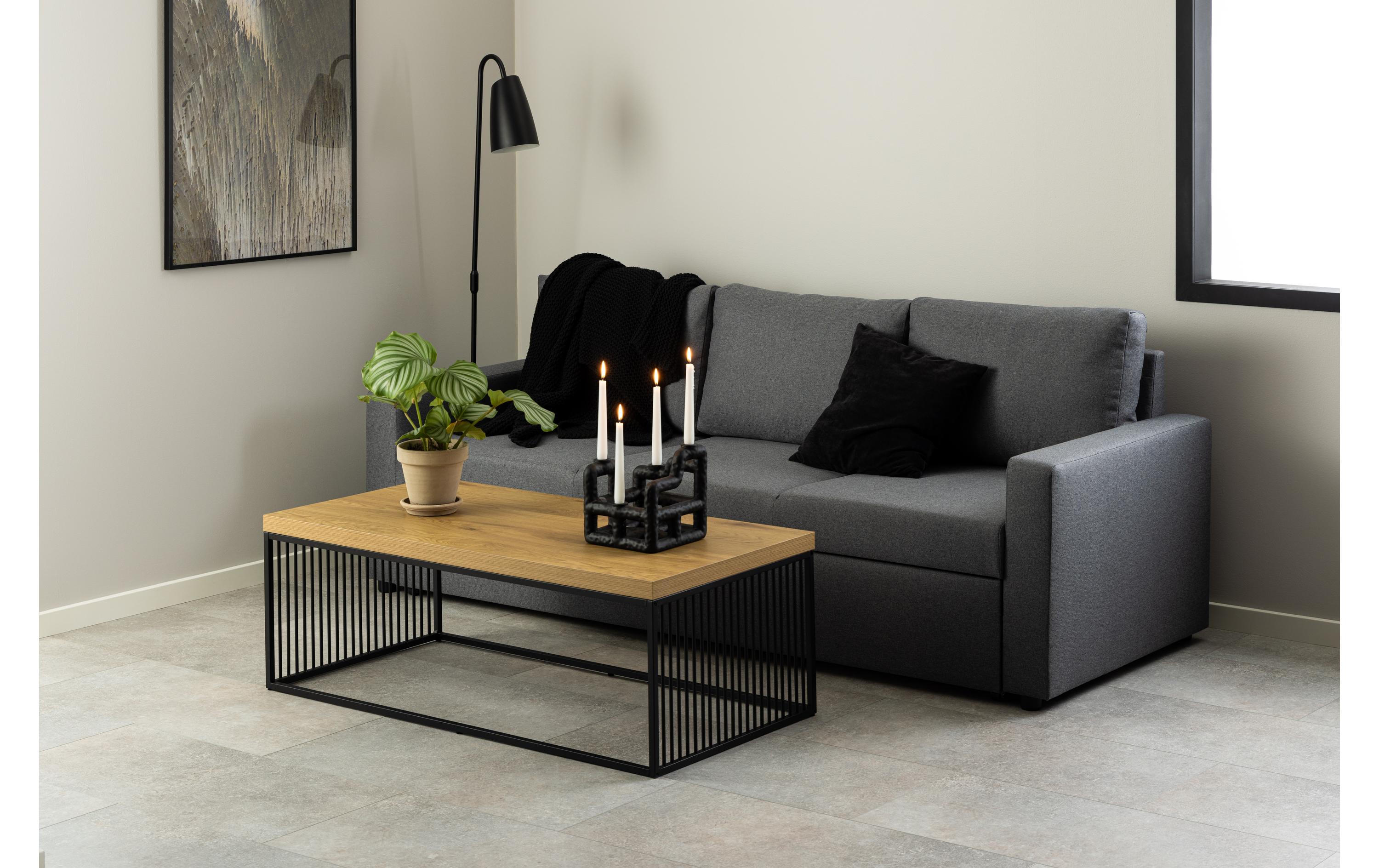 Couchtisch Strington 120 x 60 x 42 cm, Braun/Schwarz<br>Sofatisch