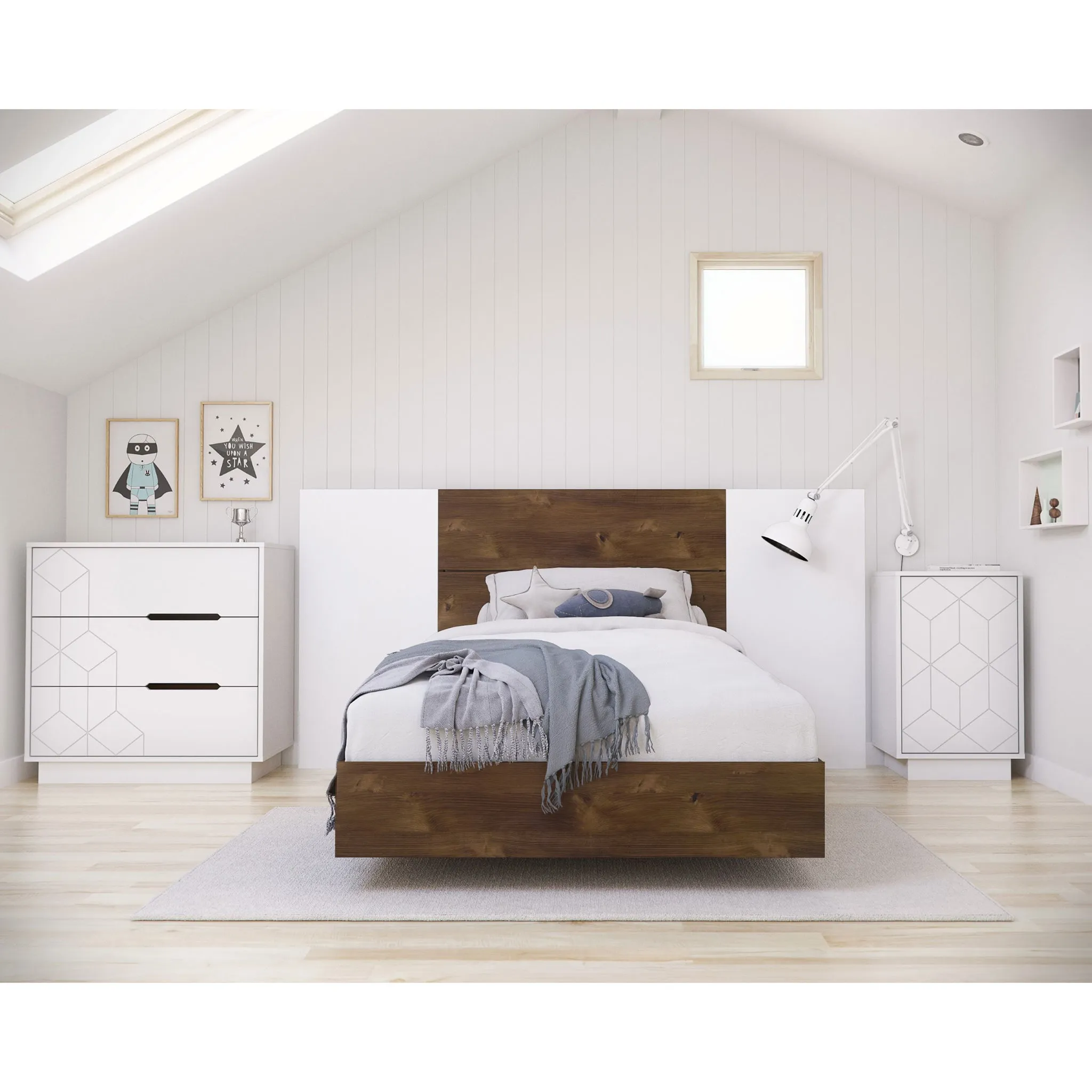 Nexera Bureau 3 Tiroirs - Blanc