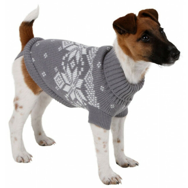 Pullover pour chien Lillehammer Gris Blanc Kerbl