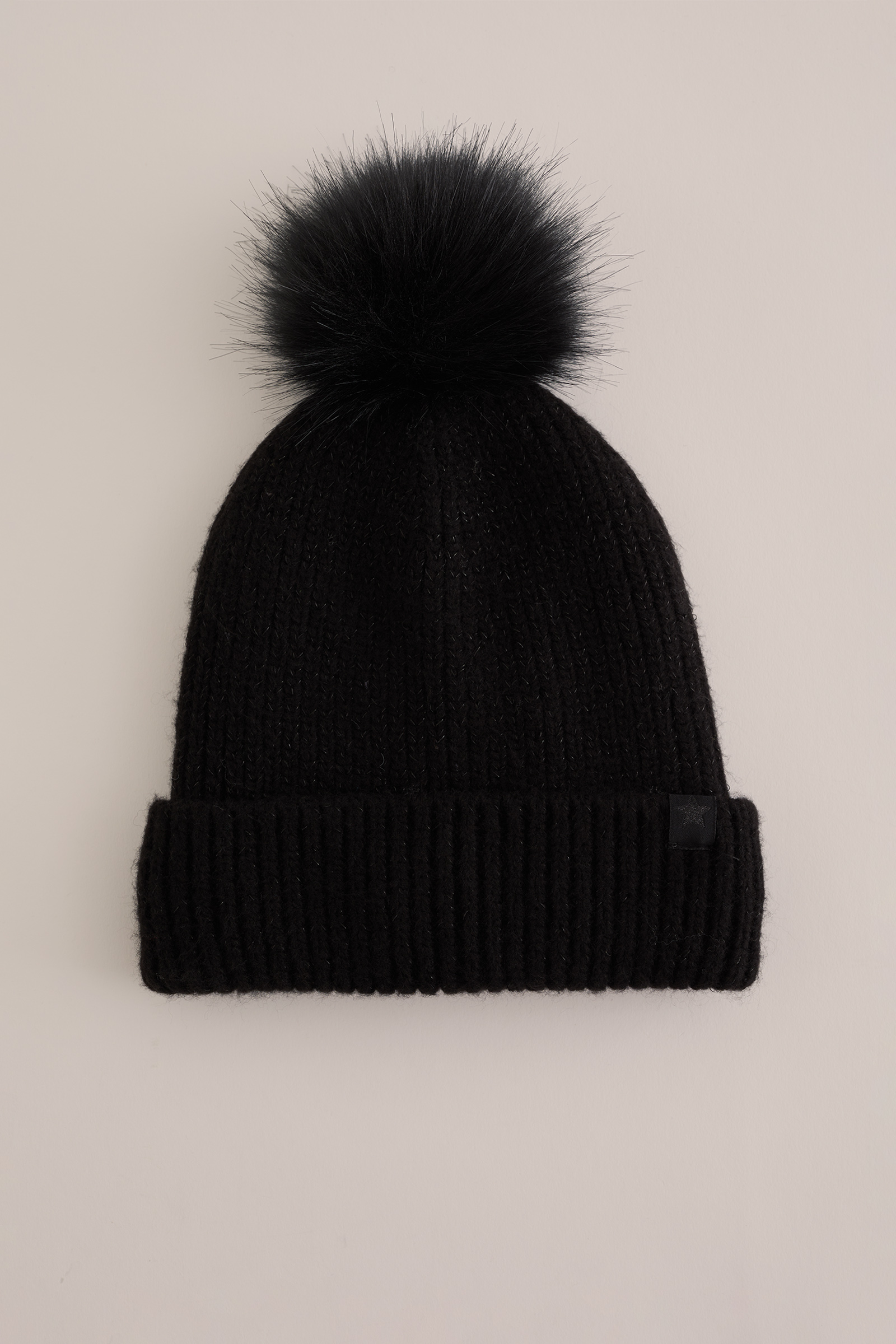 Meisjes beanie met pompom WE Fashion Zwart