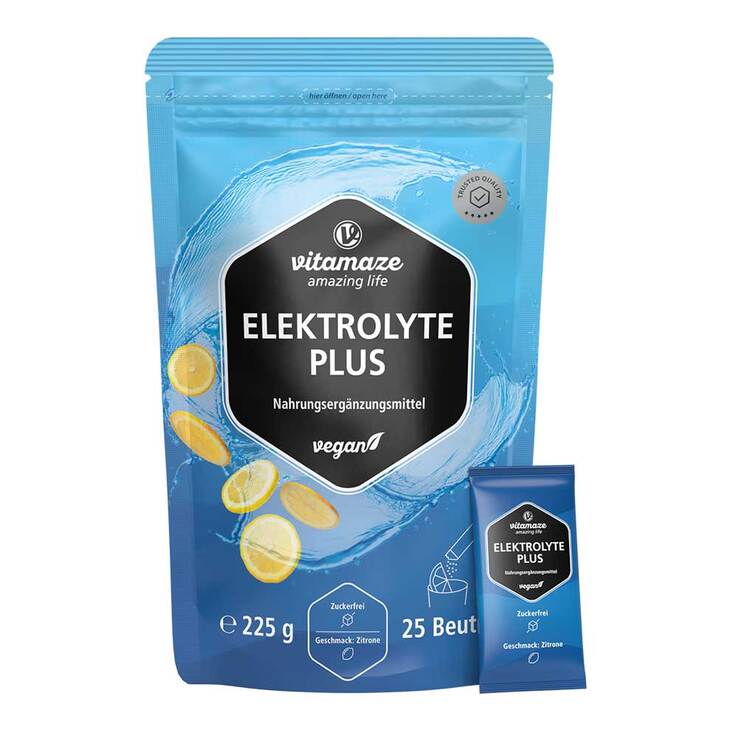 Elektrolyte Plus Vitamin C + B-Vitamine Zitrone Pulver , 25X9 g