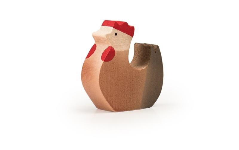 Spielzeugfigur Huhn stehendHolzspielzeug