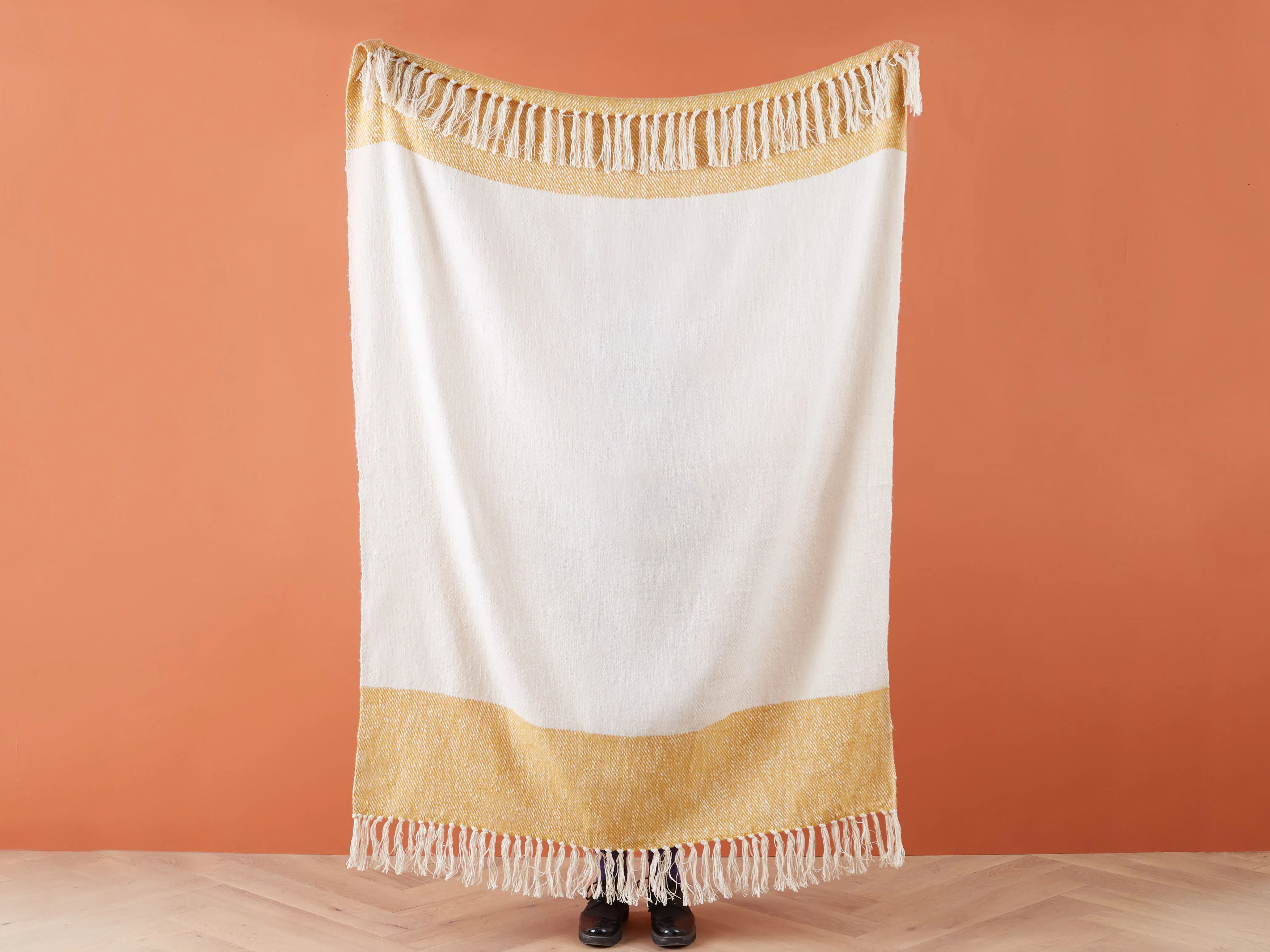 Plaid SALME Stof 130 x 170 cm Beige