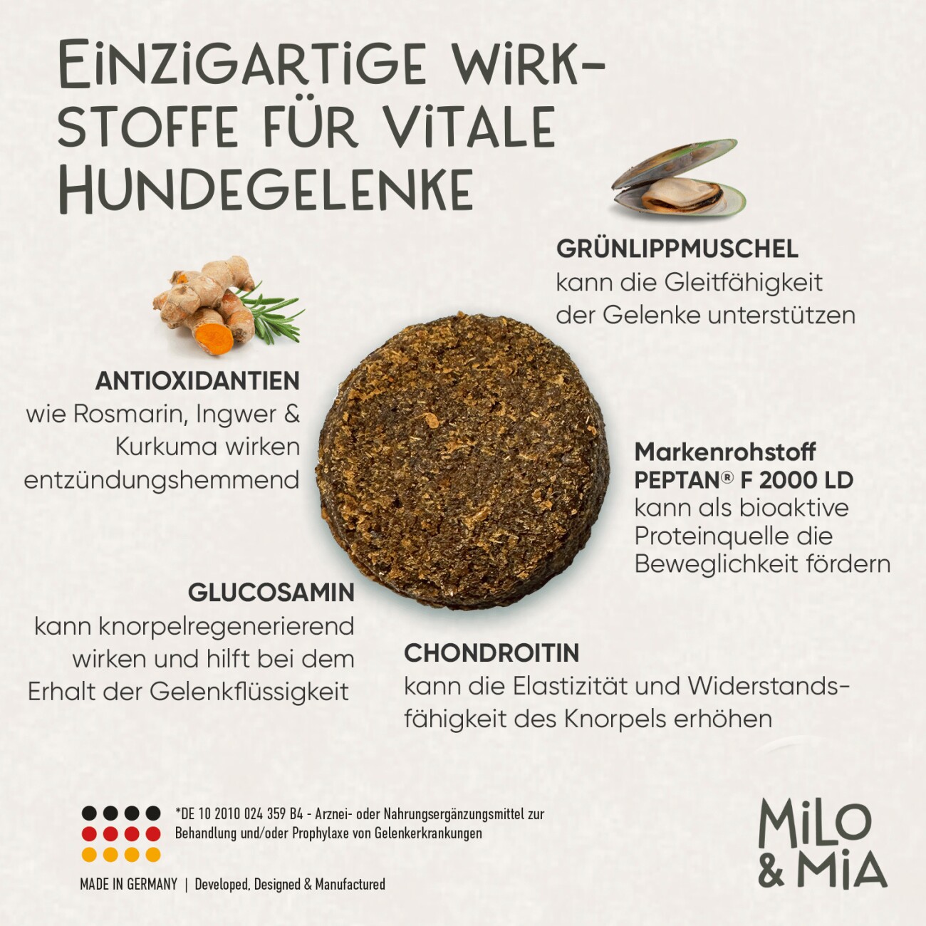 Milo & Mia Daily Bites - Knochen & Gelenke 300 g