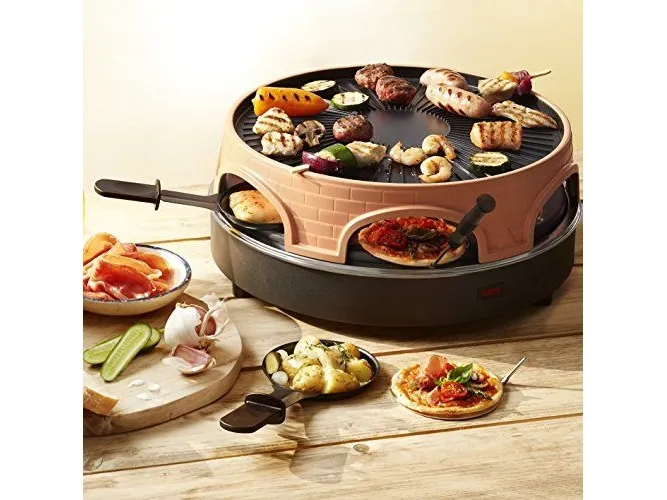 Emerio PO-113255.4 - Pizzaovn/grill/raclette - 1.8 kW - terracotta orange