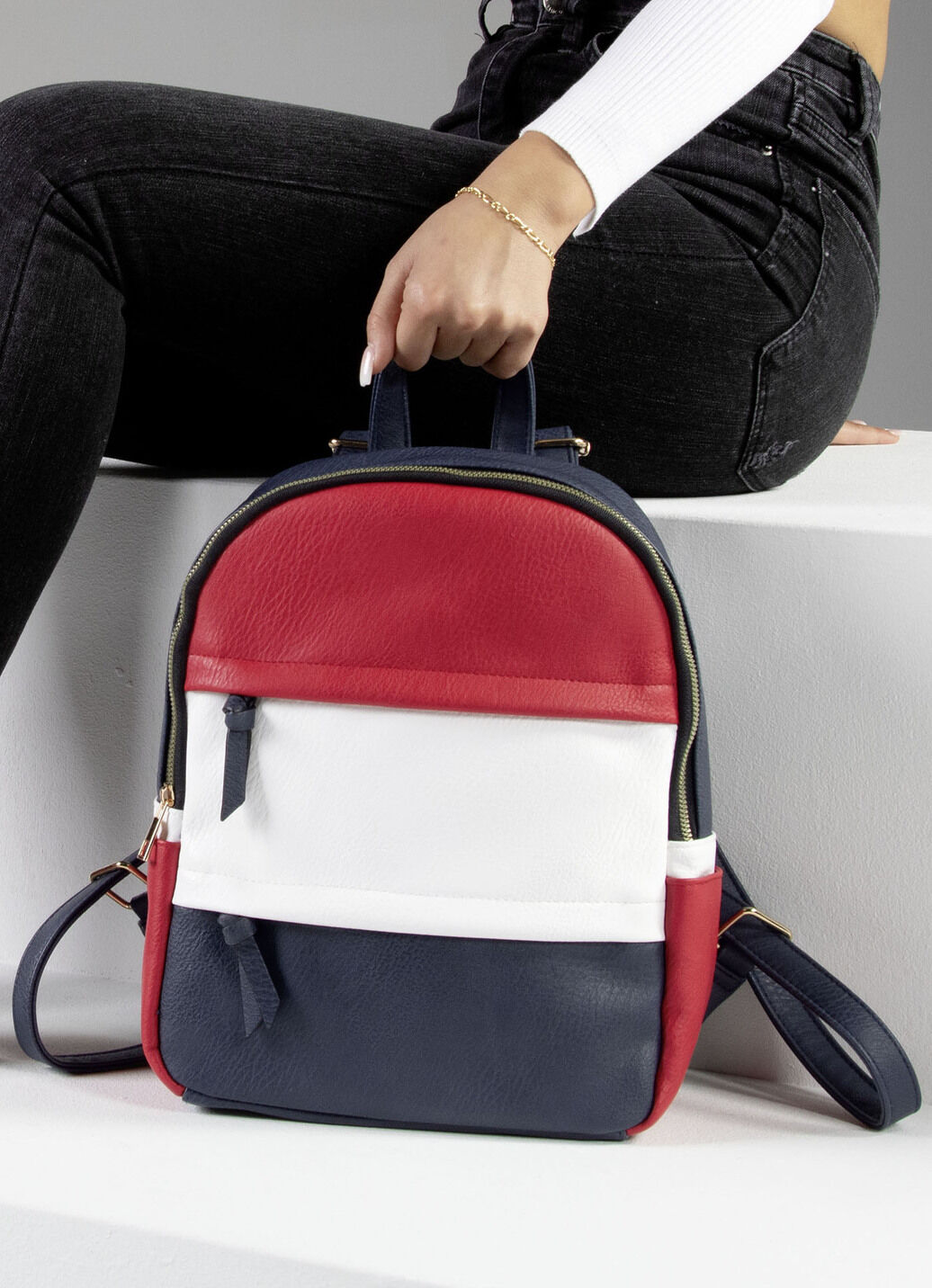 Rucksack in Color-Blocking-Optik