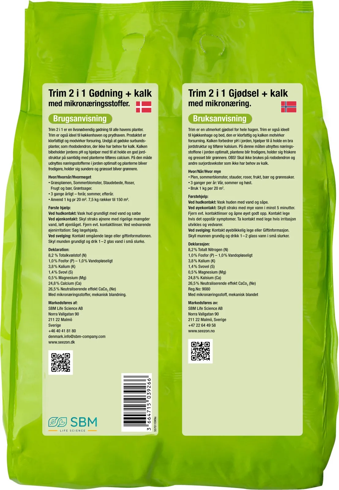 Trim® 2-i-1 gødning   kalk - 7,5kg