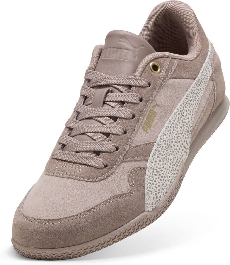 Puma Bella Donna Topcat suede leren sneakers oudroze wit