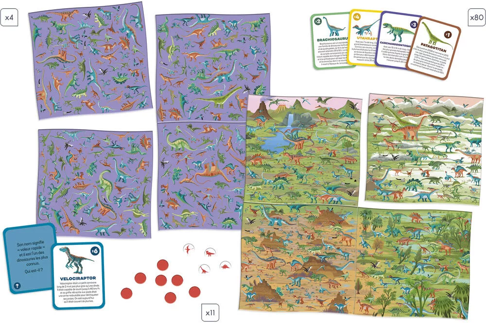 CHERCHE ET TROUVE LES DINOSAURES