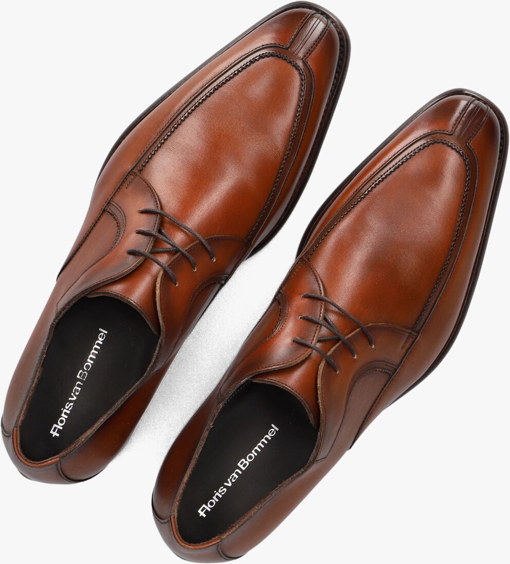 cognac floris van bommel nette schoenen sfm-30356 de stijler