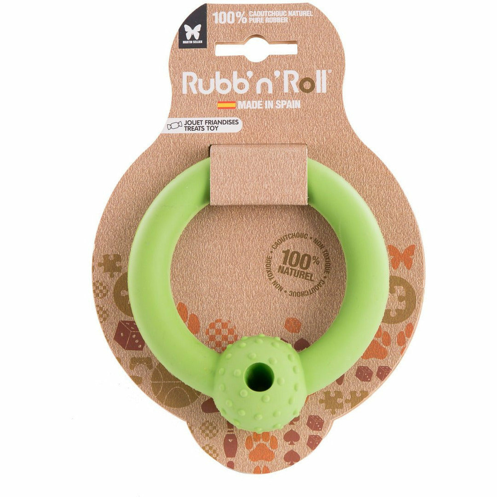 Anneau distributeur de friandises pour chiens en caoutchouc naturel