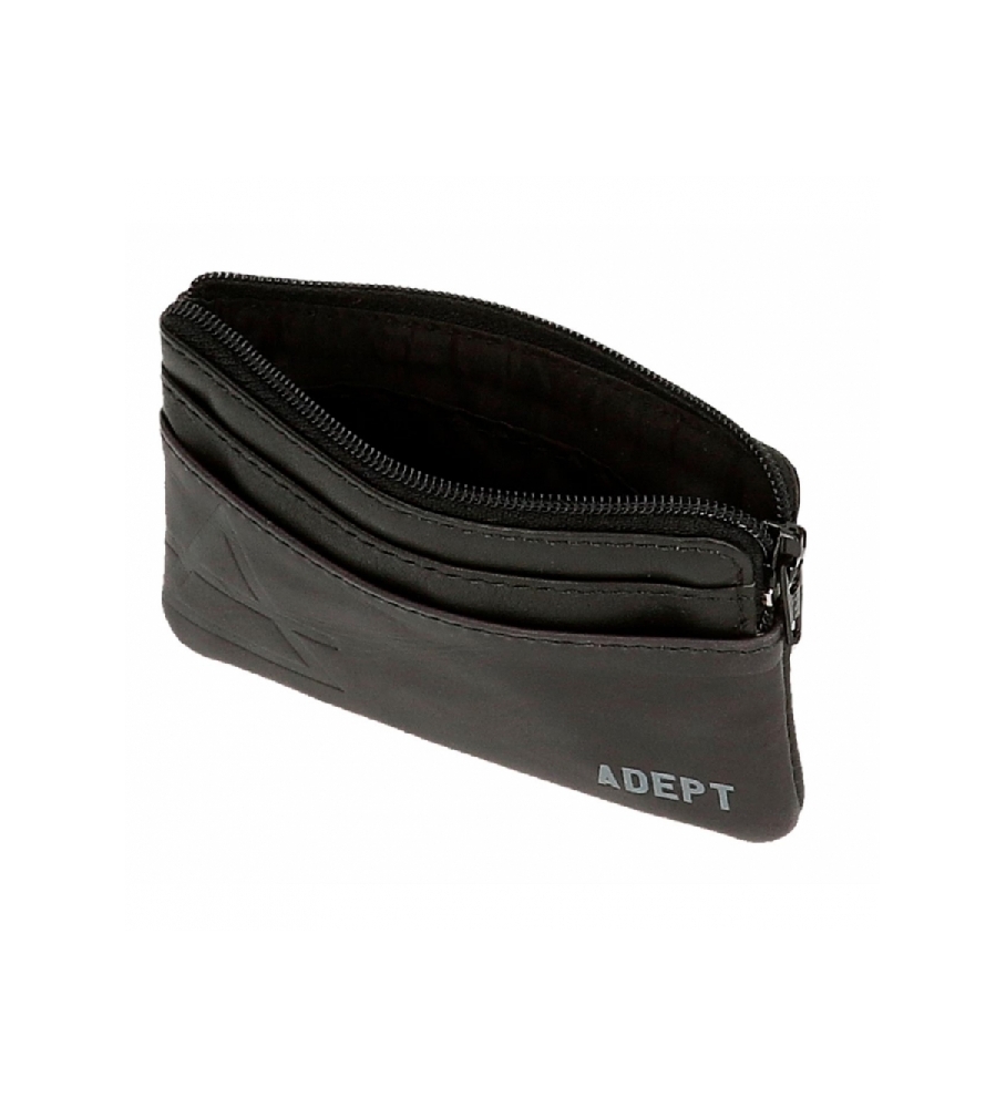 Bolsa Joumma Monedero Adept Jim Negro -11x7x1,5cm-