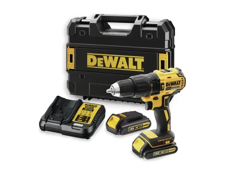 DeWALT DCD778S2T-QW - Hammerbor/skruemaskine - ledningfri 13 mm - 2 batterier - 18 V