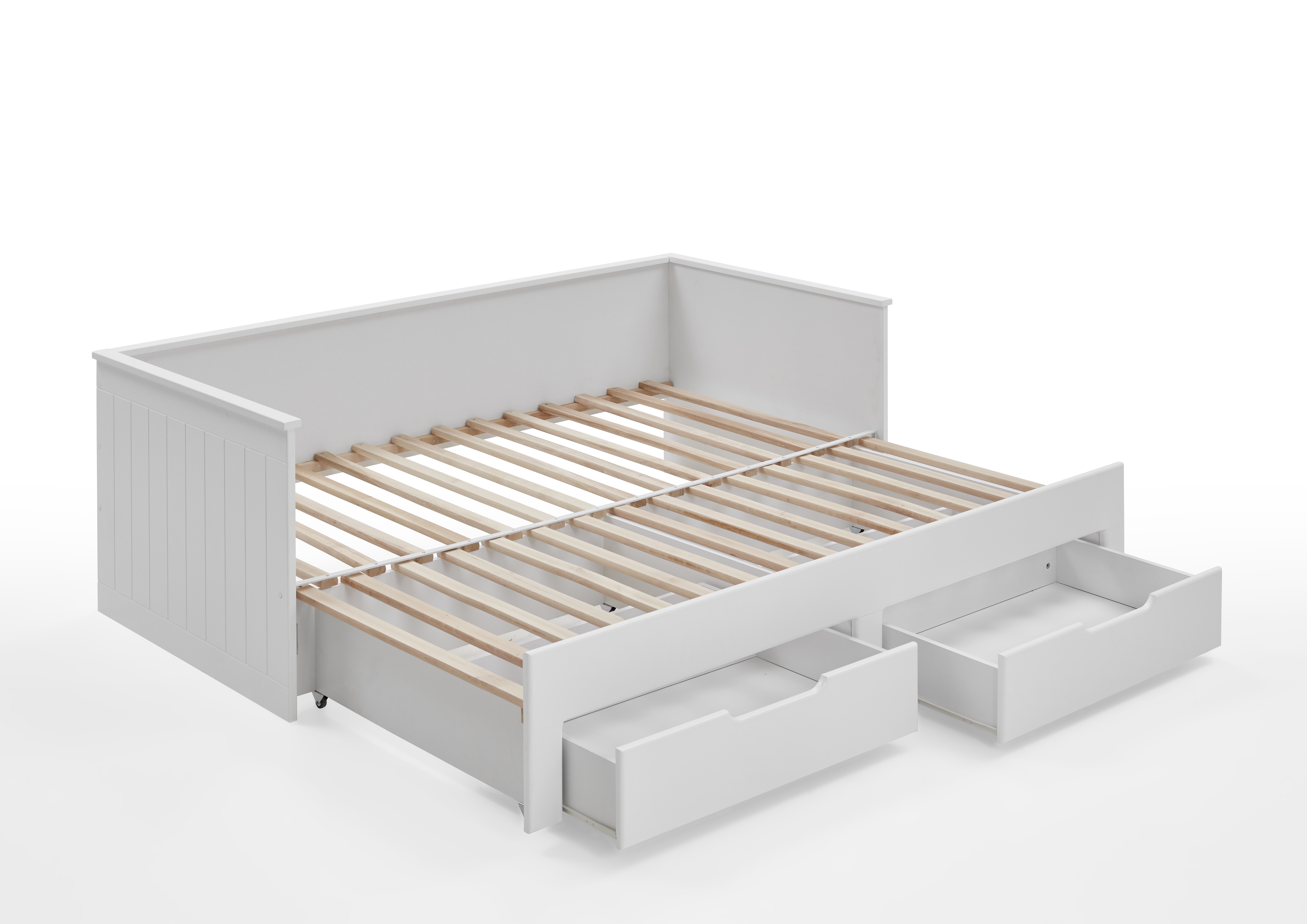 Relita - Funktionsbett Clara 90x 200 auf 180 x 200 cm Liegefläche ausziehbar u. 2 Schubladen