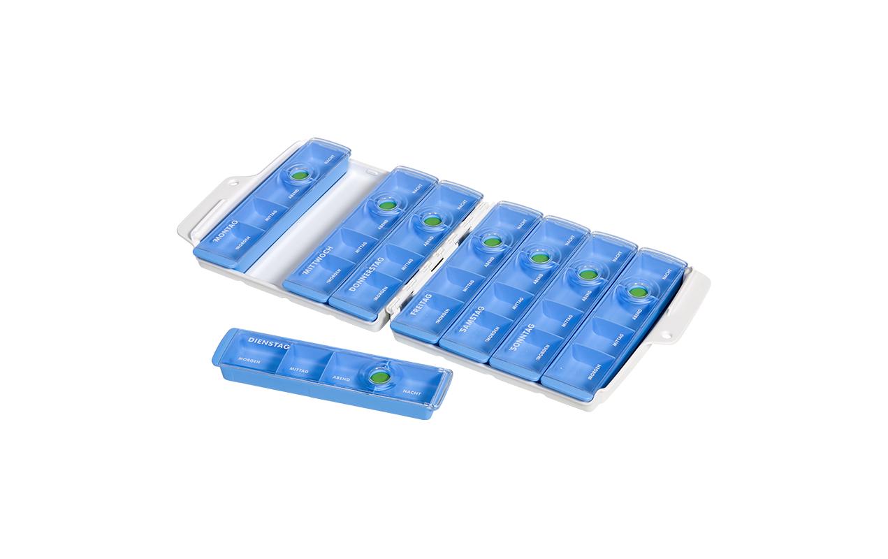 WiBox Medidispenser 7 Tage x 4 Fächer DEMedikamentenbox