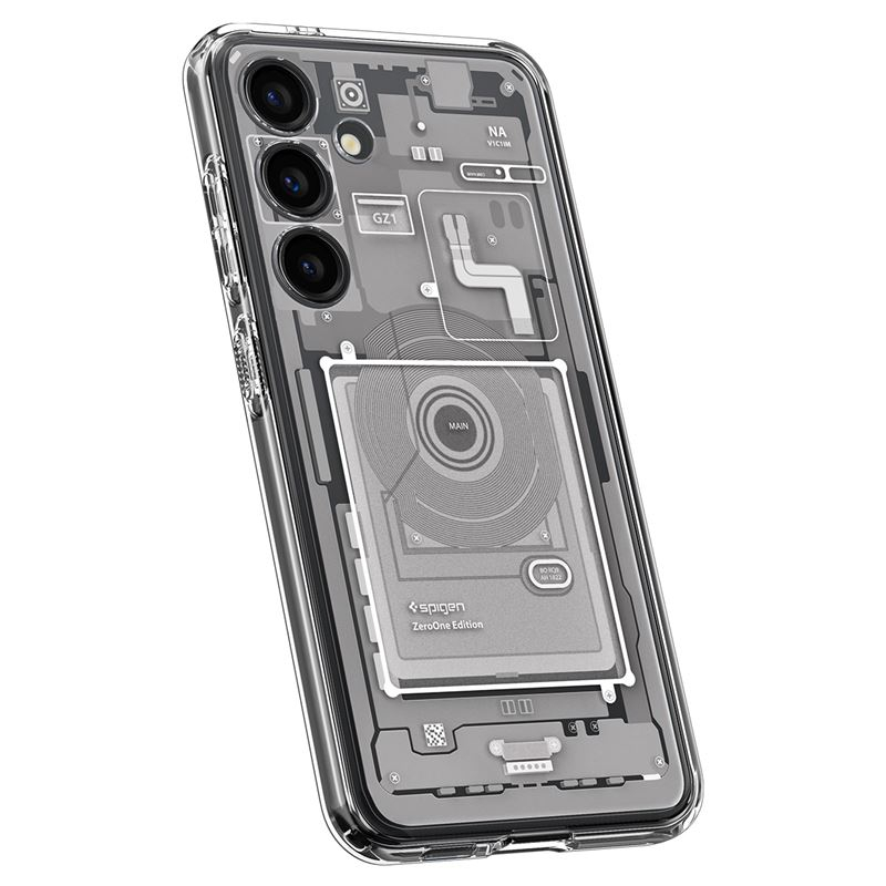 Samsung Galaxy S24 Zero One Ultra Hybrid Case Hülle (ACS07351) - Grau / Transparent